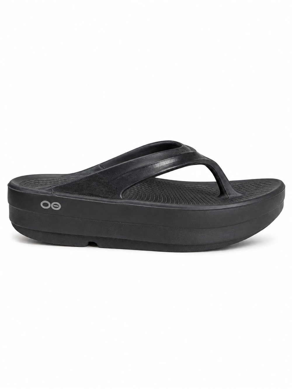 OOFOS OOriginal Recovery Flip Flop Thong Sandals Black Shoes Size 8